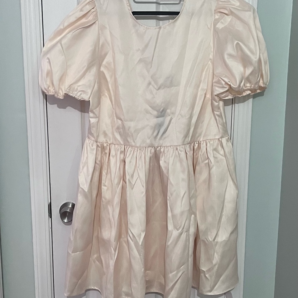 Boohoo Cream Dress Lined